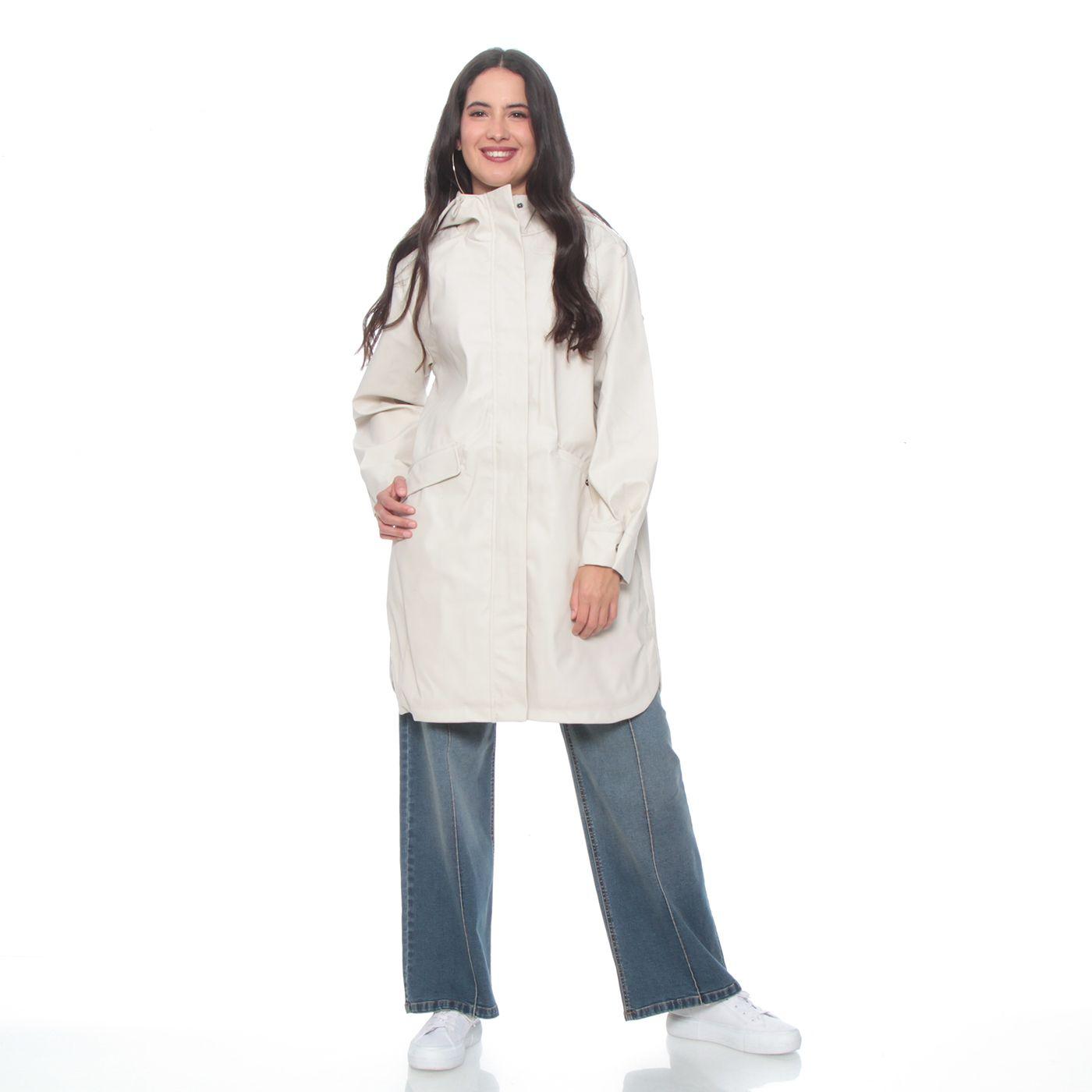 Chaqueta Manga Larga Solida Con Capucha Y Bolsillo-5