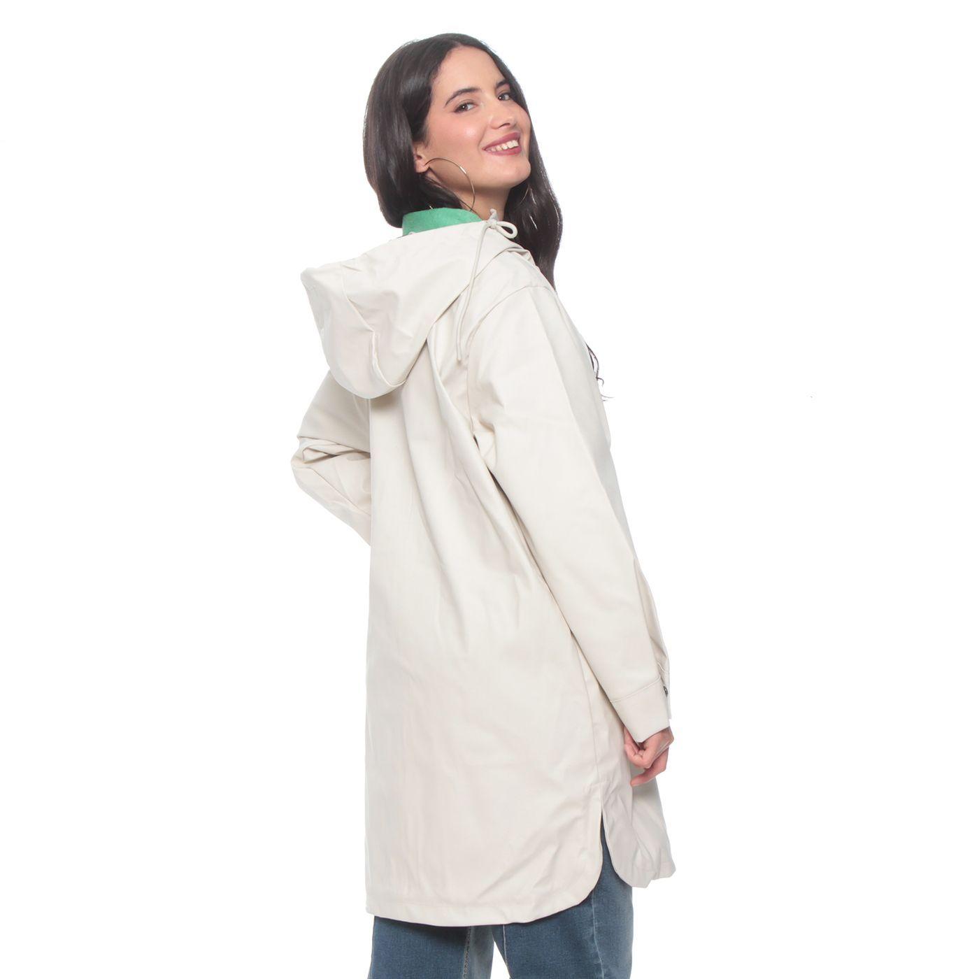 Chaqueta Manga Larga Solida Con Capucha Y Bolsillo-1