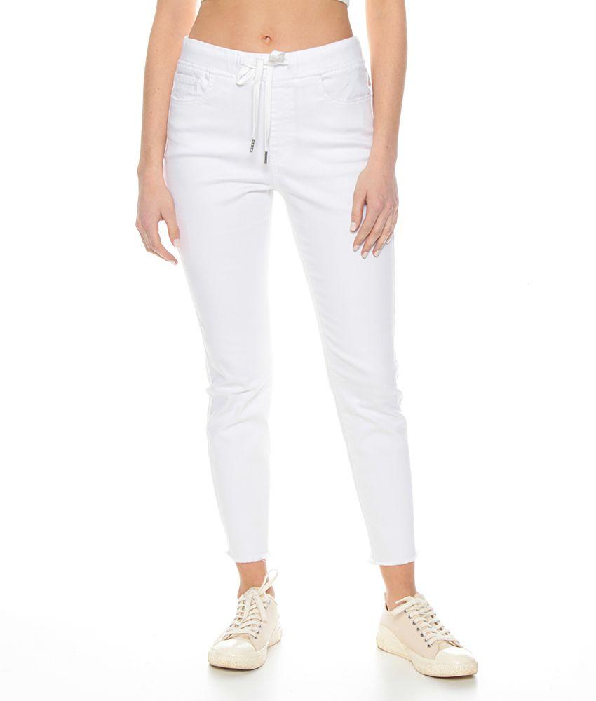 Jeans Slim Pretina Elasticada Con Pabilo Ajustable Basta Sin Terminar-0