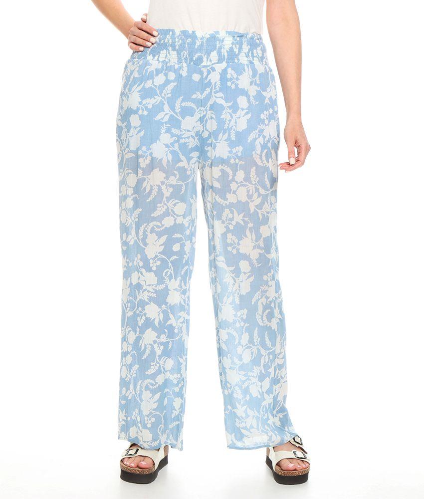 Pantalon Palazzo Estampado Pretina Elasticada-0