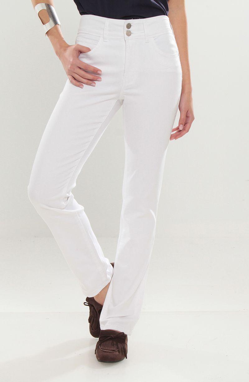 Pantalon Recto Tiro Alto Pretina Media 2 Botones Push Up-0