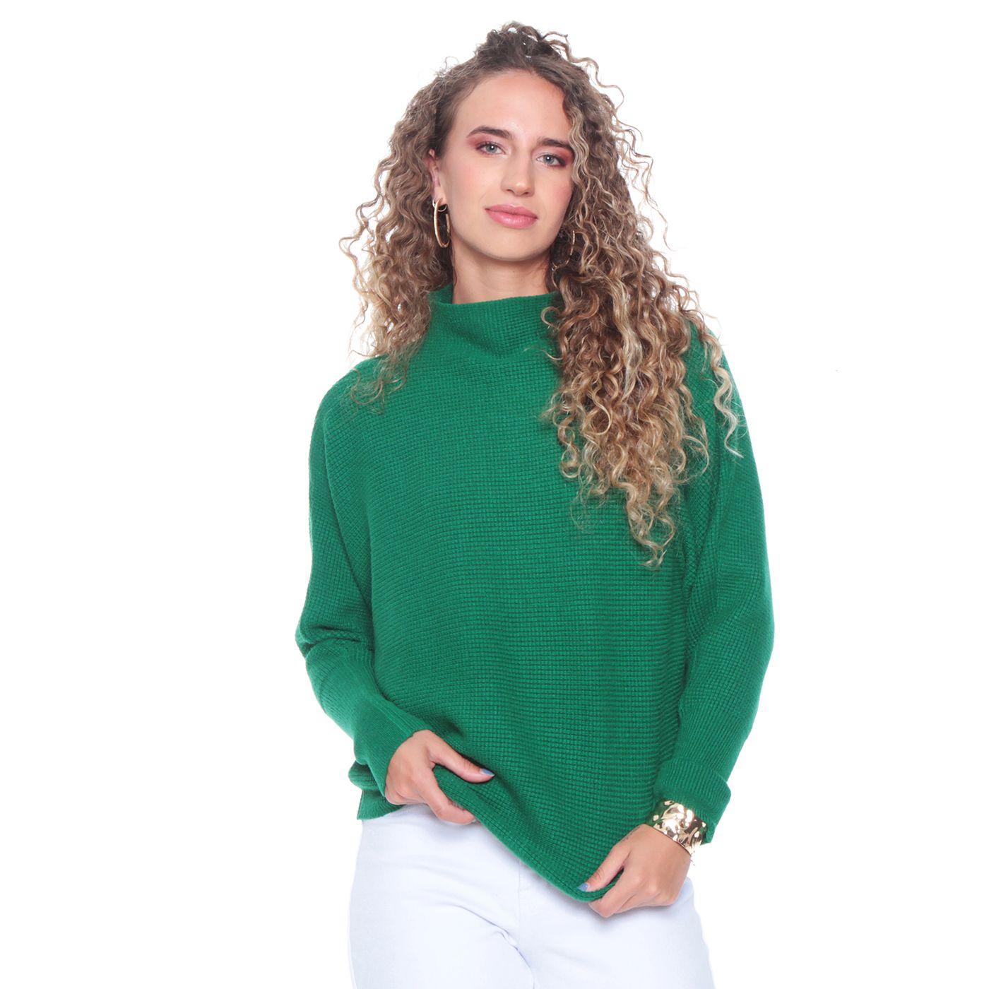 Sweater Cuello Alto Manga Larga Solido-0