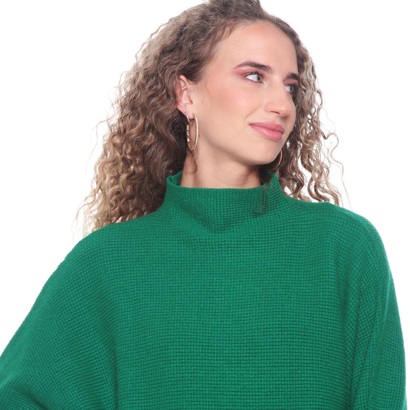Sweater Cuello Alto Manga Larga Solido-1