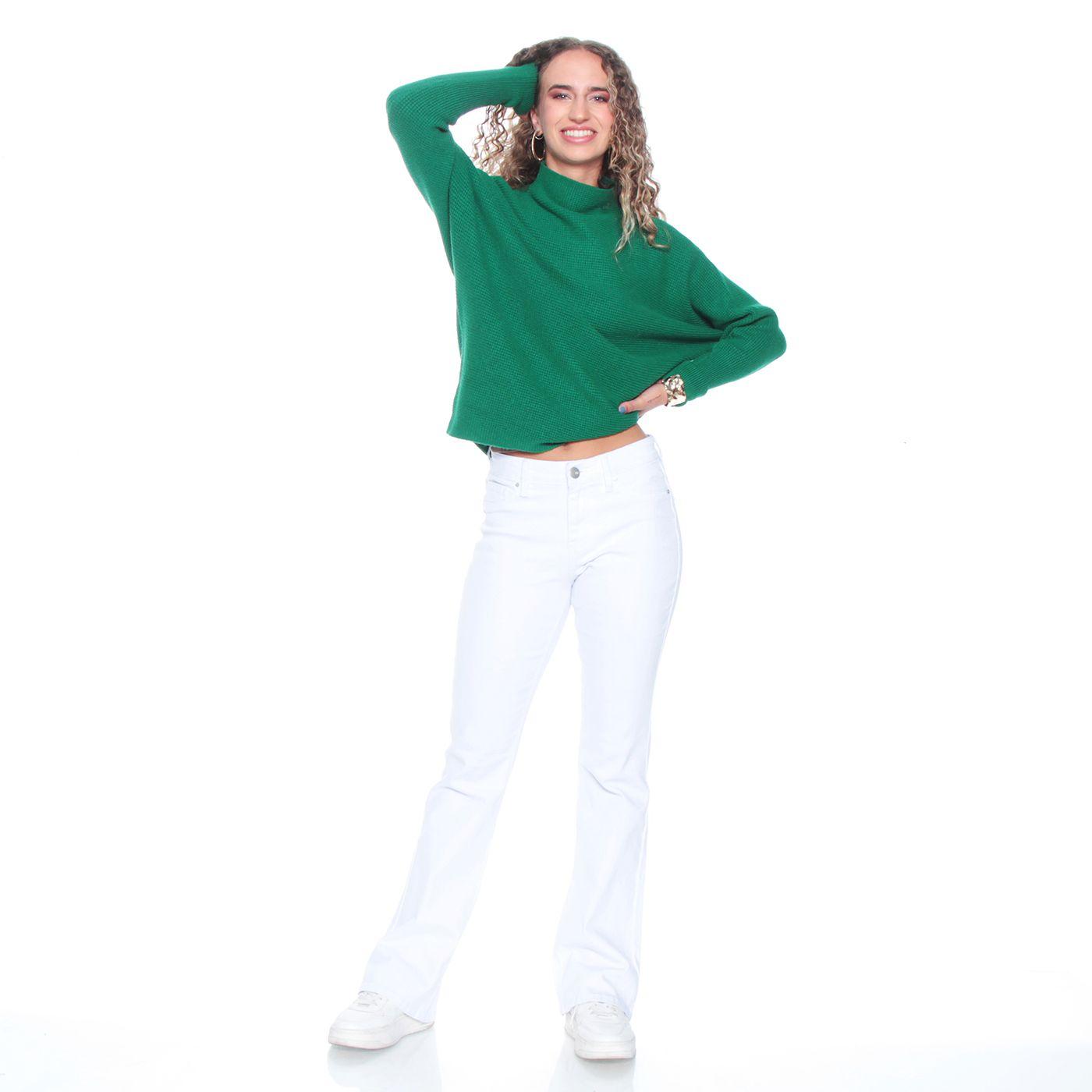 Sweater Cuello Alto Manga Larga Solido-3