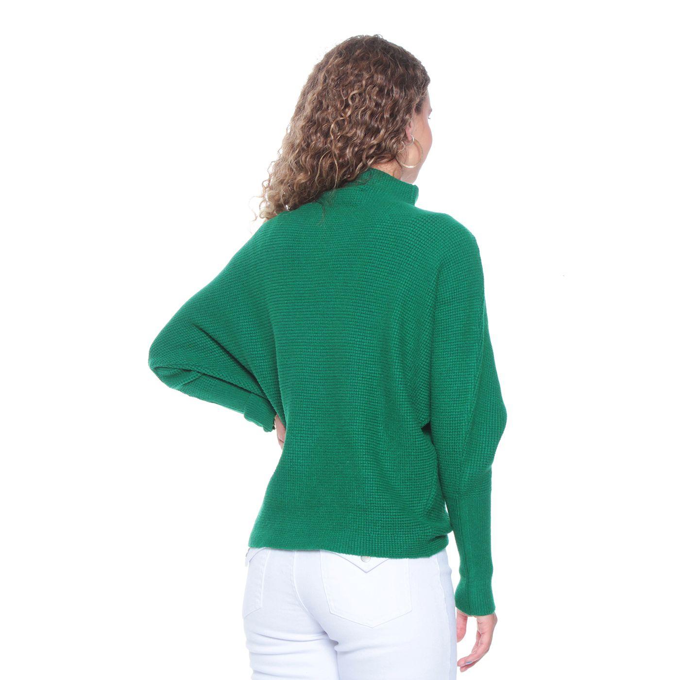 Sweater Cuello Alto Manga Larga Solido-5