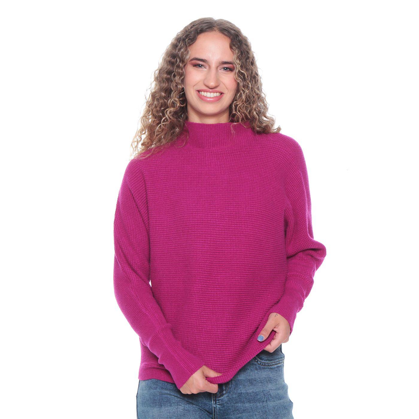 Sweater Cuello Alto Manga Larga Solido-0