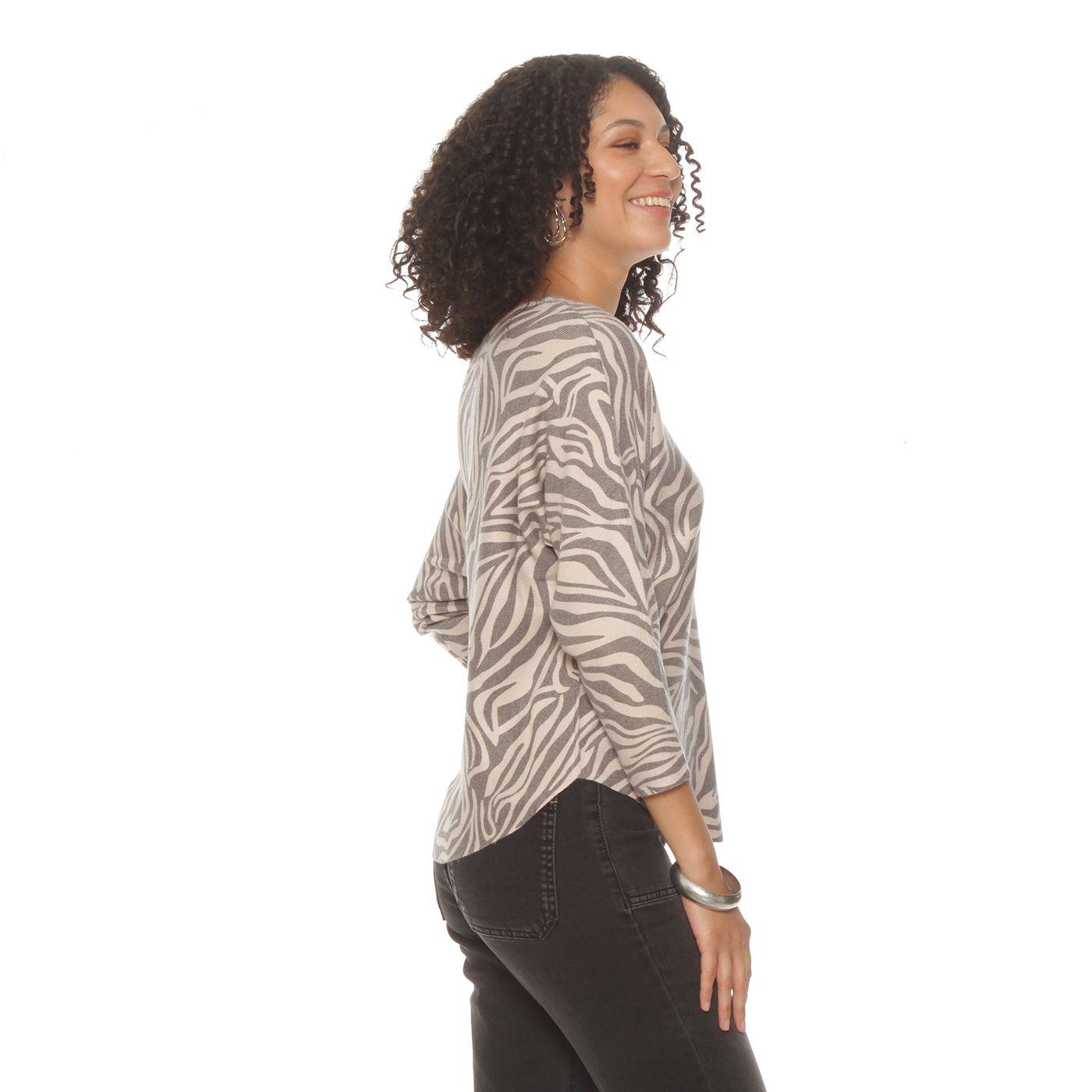 Sweater Manga   3/4 Sublimado Escote Redondo-3