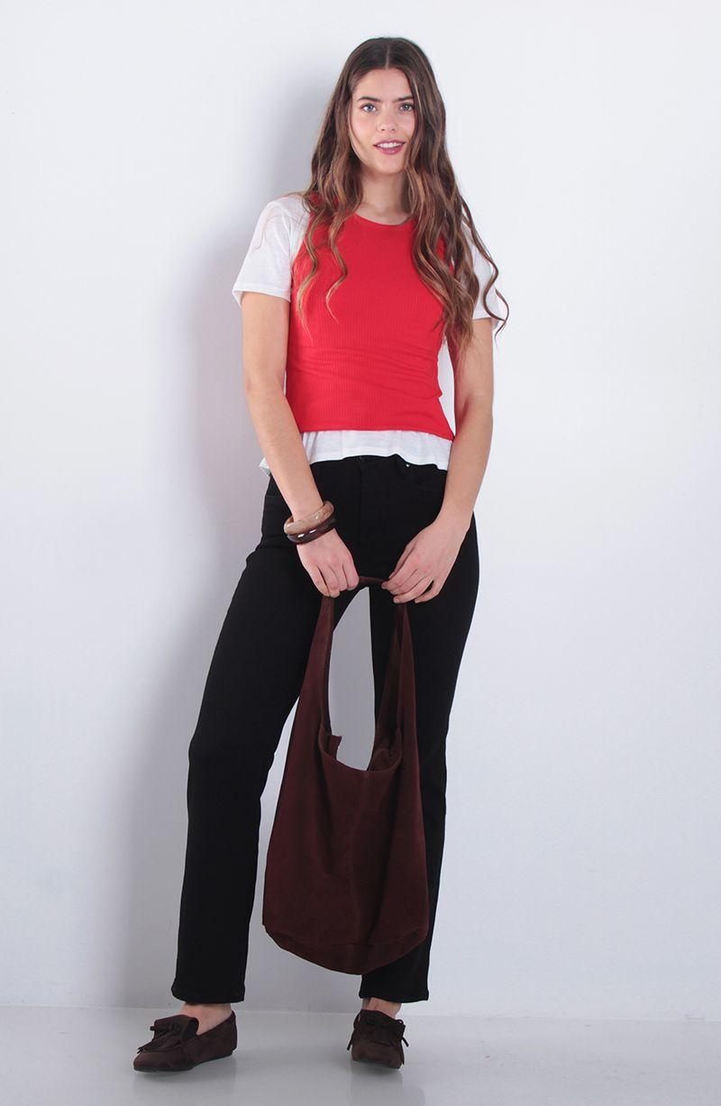 Jeans Recto Tiro Alto Pretina Basica 1 Boton-7