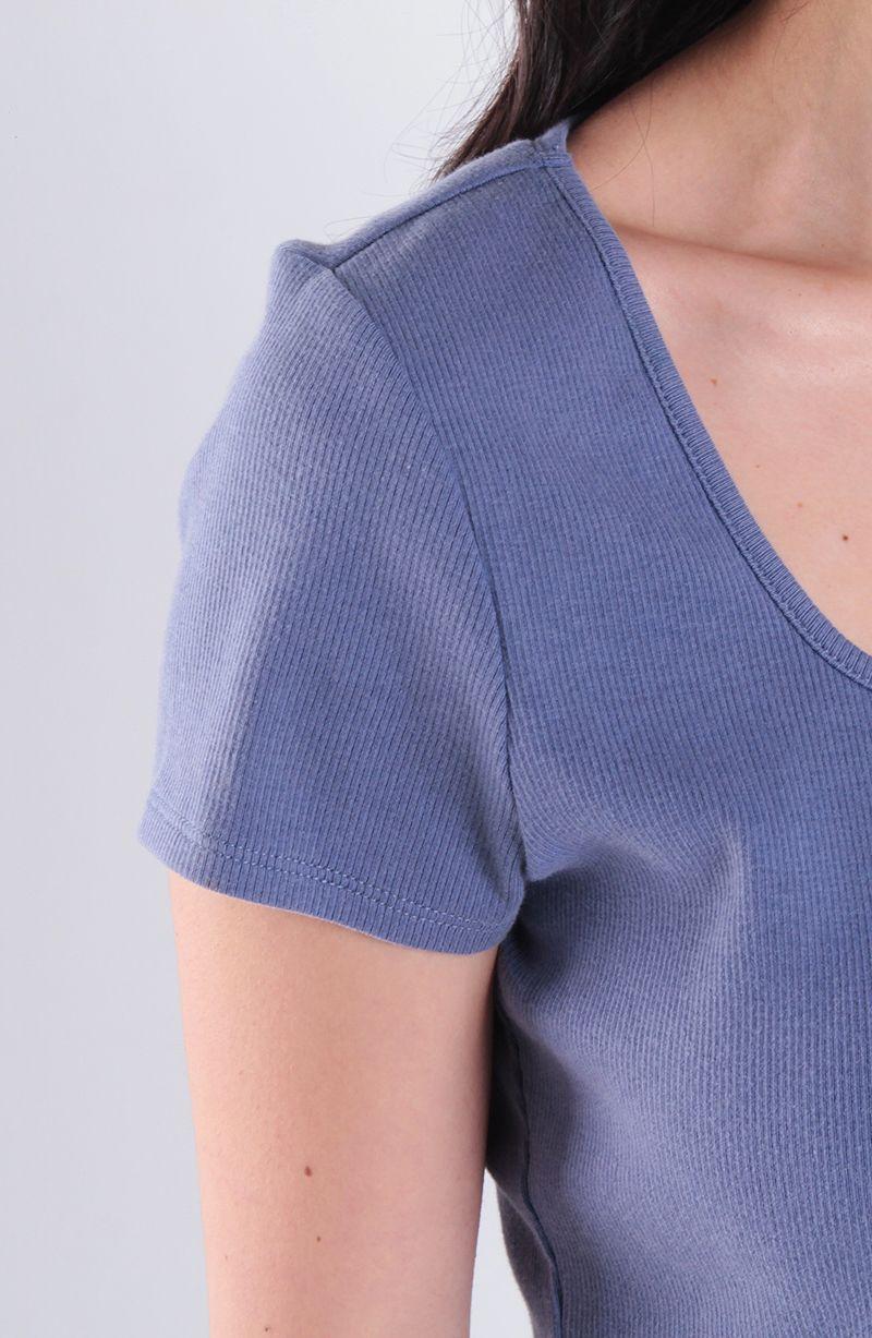 Polera Manga Corta Escote Cuadrado Acidwash-1