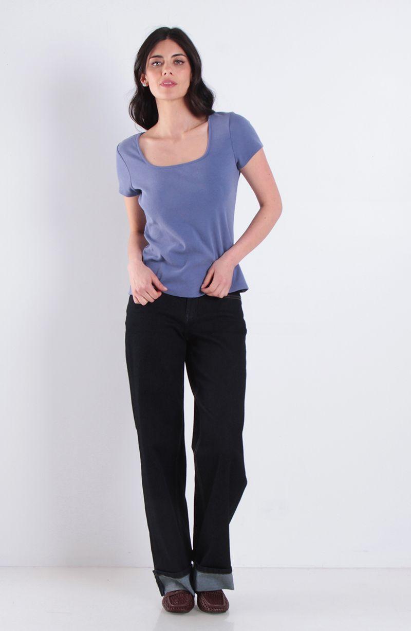 Polera Manga Corta Escote Cuadrado Acidwash-4