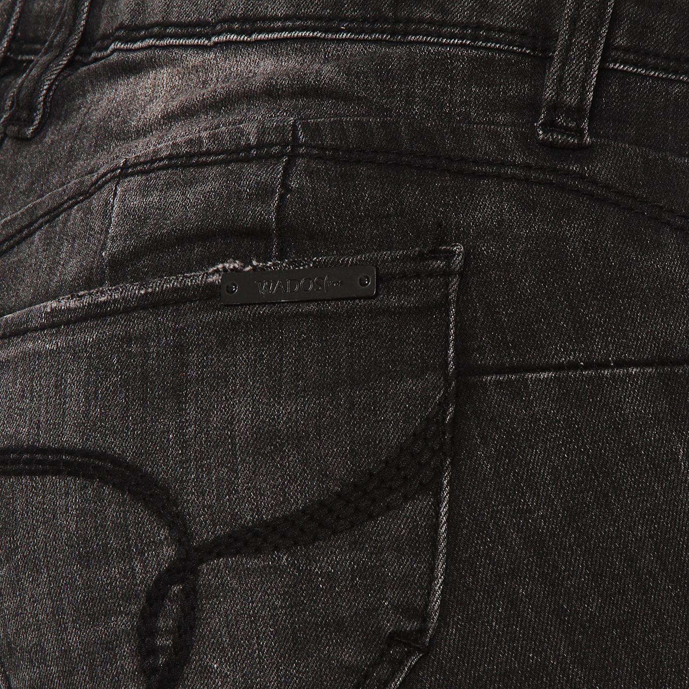 Jeans Recto Tiro Medio Pretina  Basica 1 Boton-9