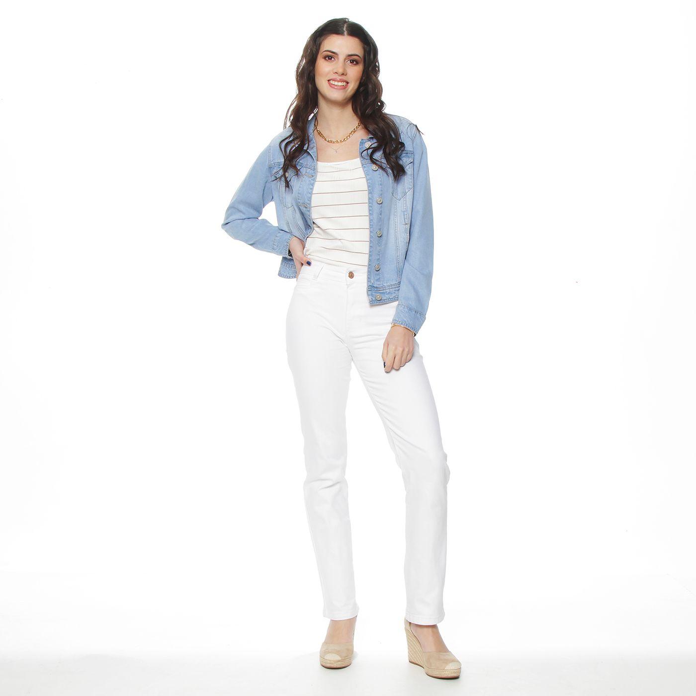 Jeans  Recto Tiro Alto  Pretina Basica 1 Boton-3