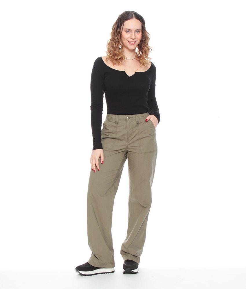 Pantalon Cargo Recto Tiro Alto Pretina 1 Boton-6