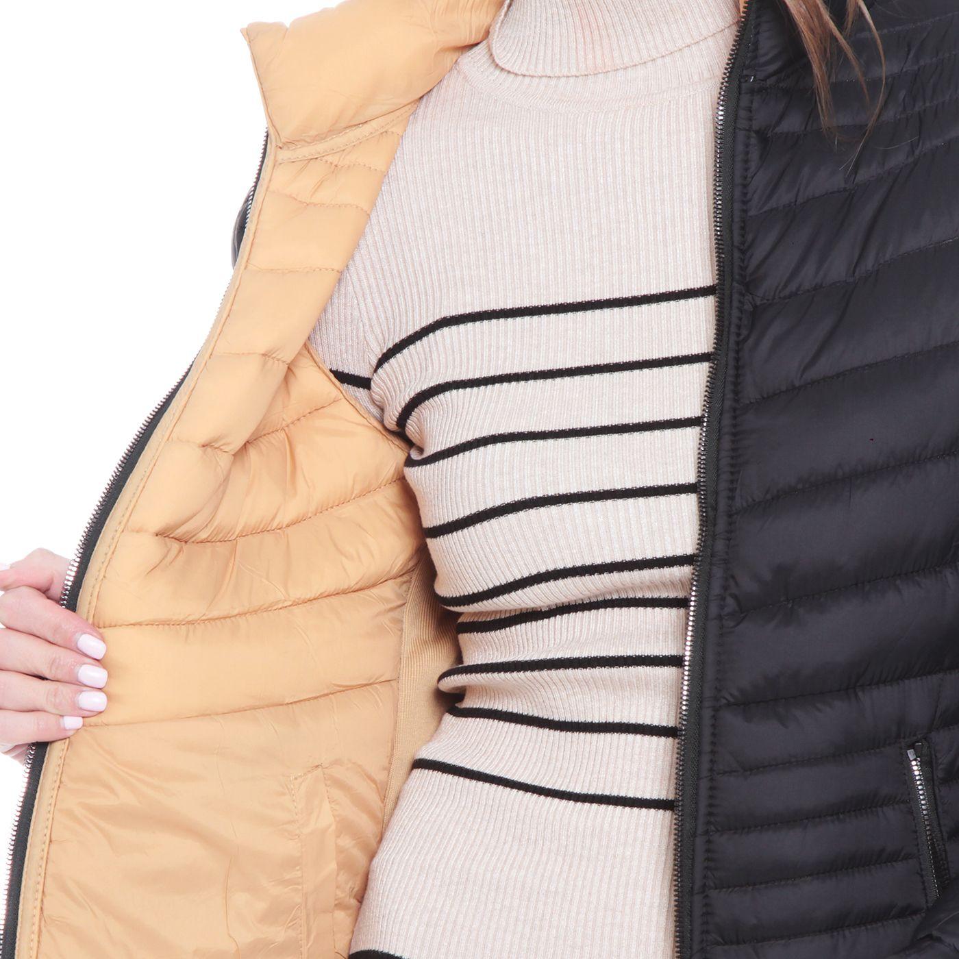 Parka Manga Larga Solida Reversible-5