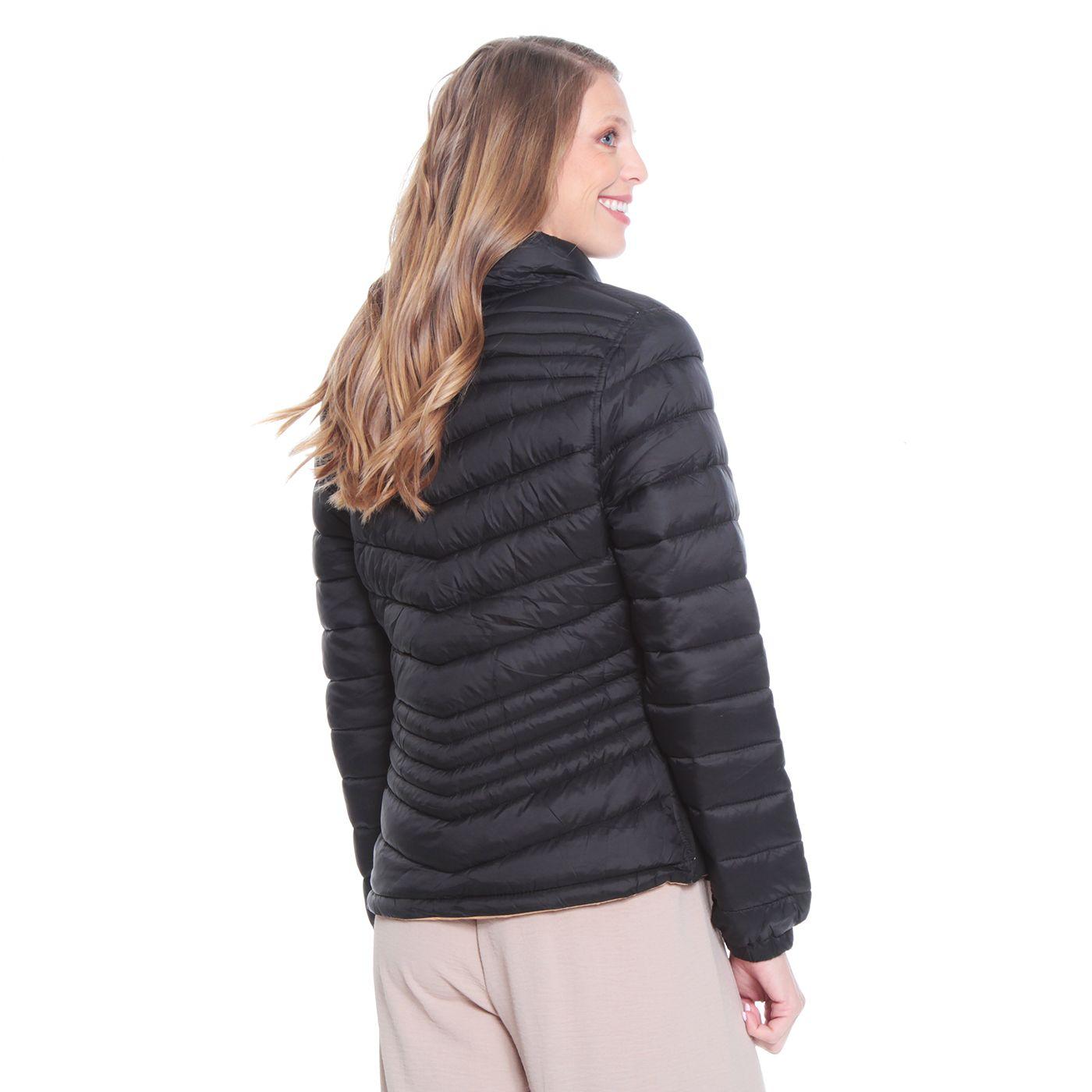 Parka Manga Larga Solida Reversible-6