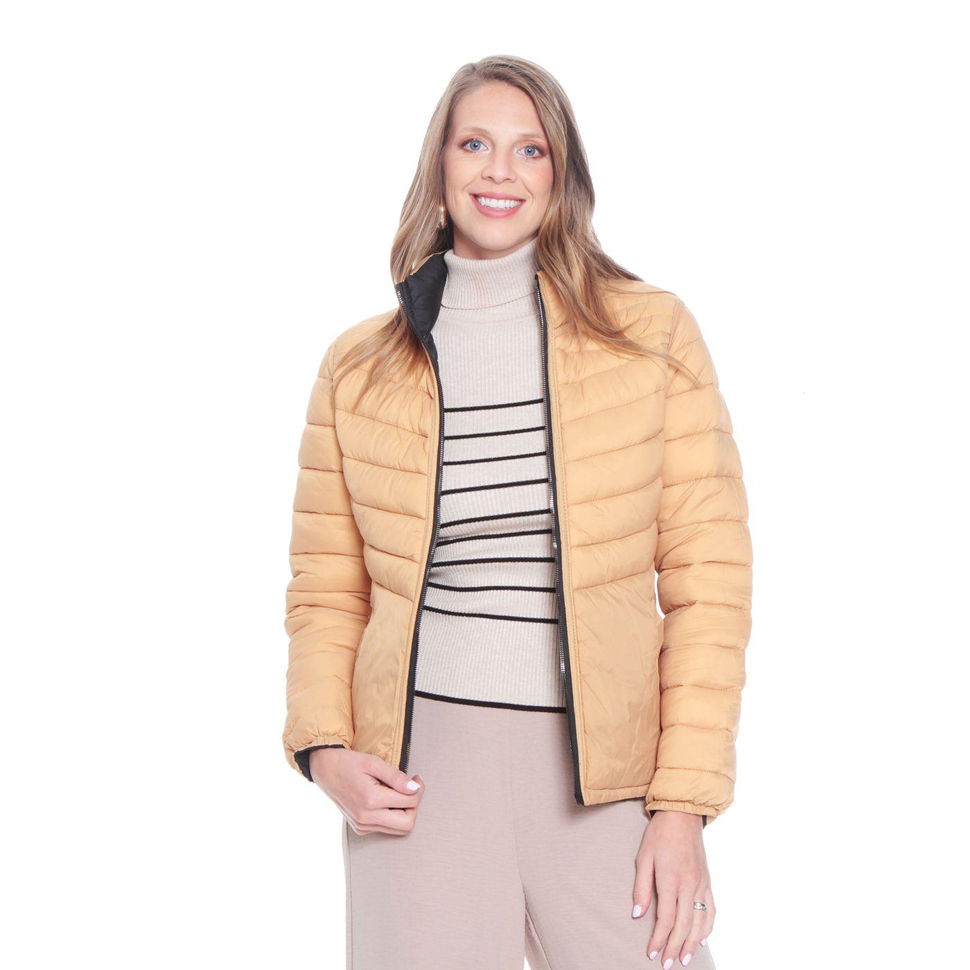 Parka Manga Larga Solida Reversible-9