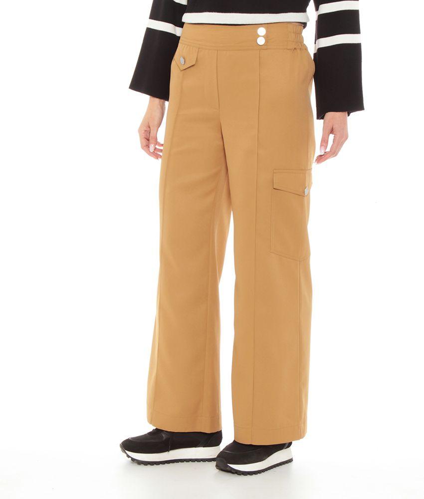Pantalon  Con Bolsillo Cargo Solido-0