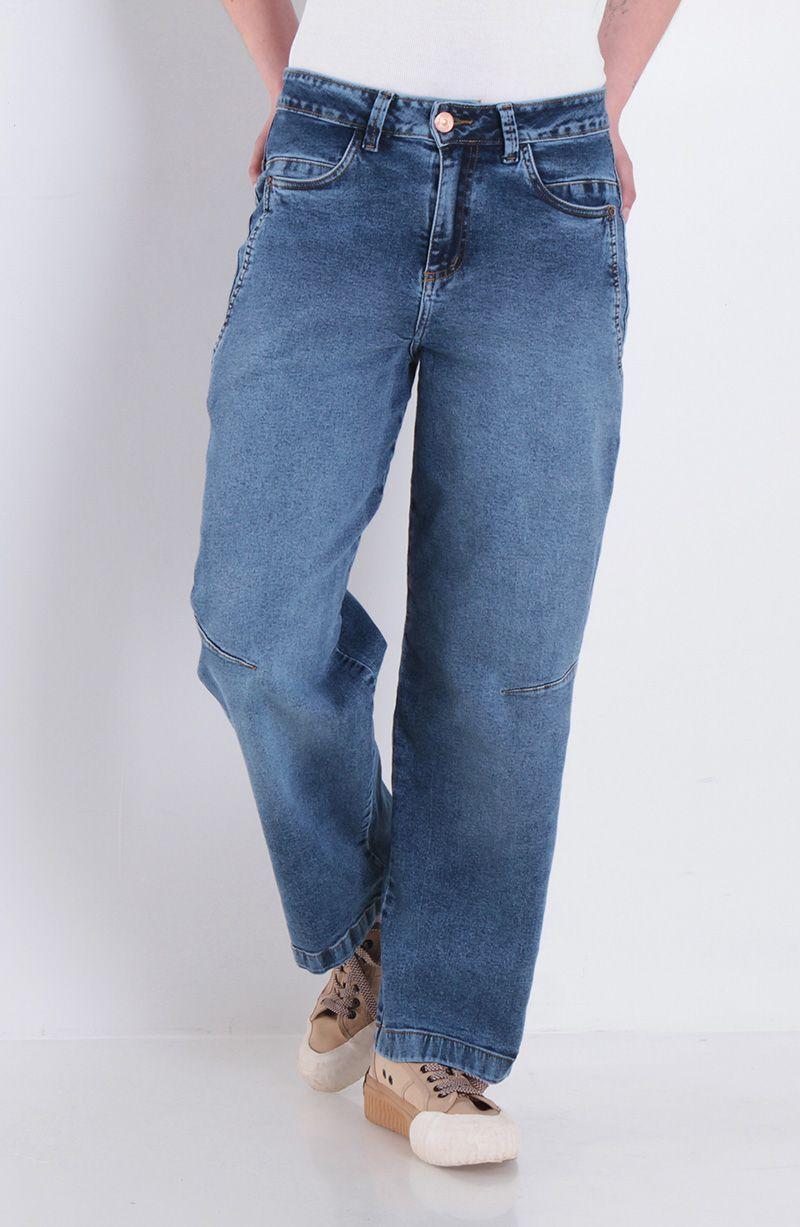 Jeans Balloon Tiro Alto Pretina Un Boton-0