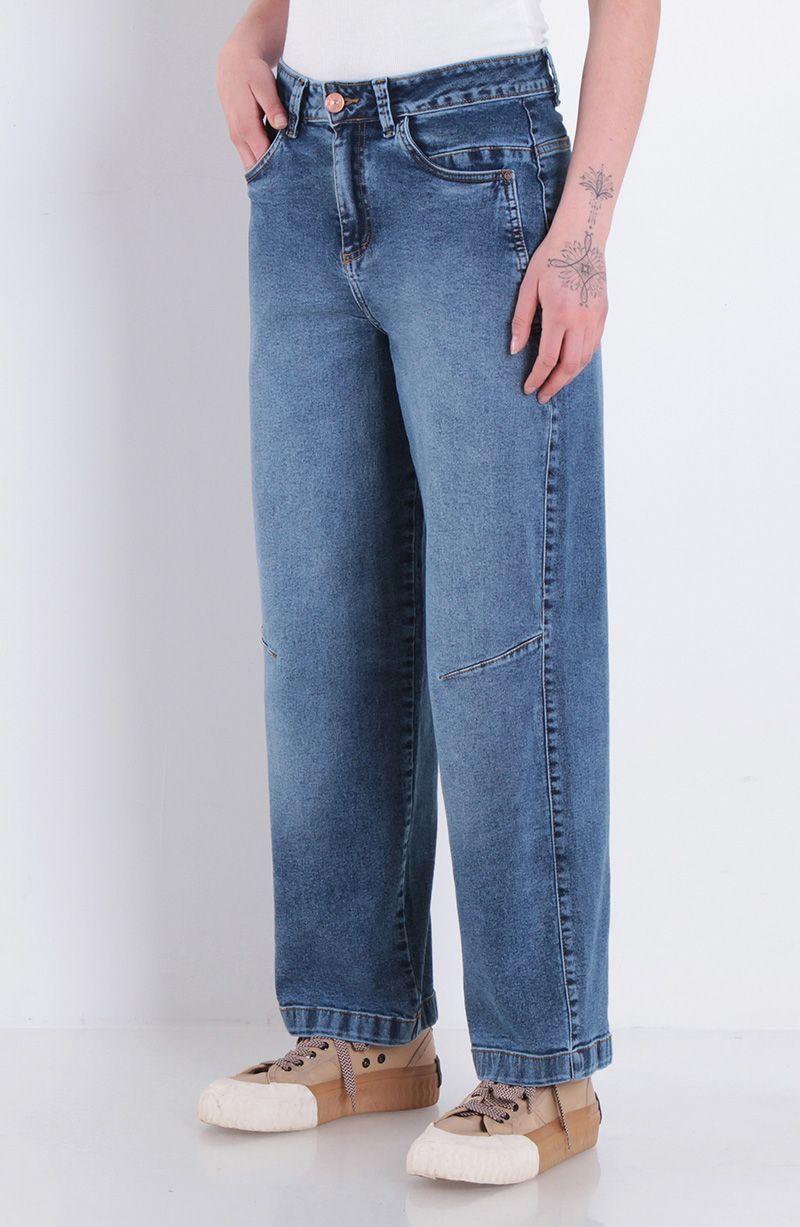 Jeans Balloon Tiro Alto Pretina Un Boton-2