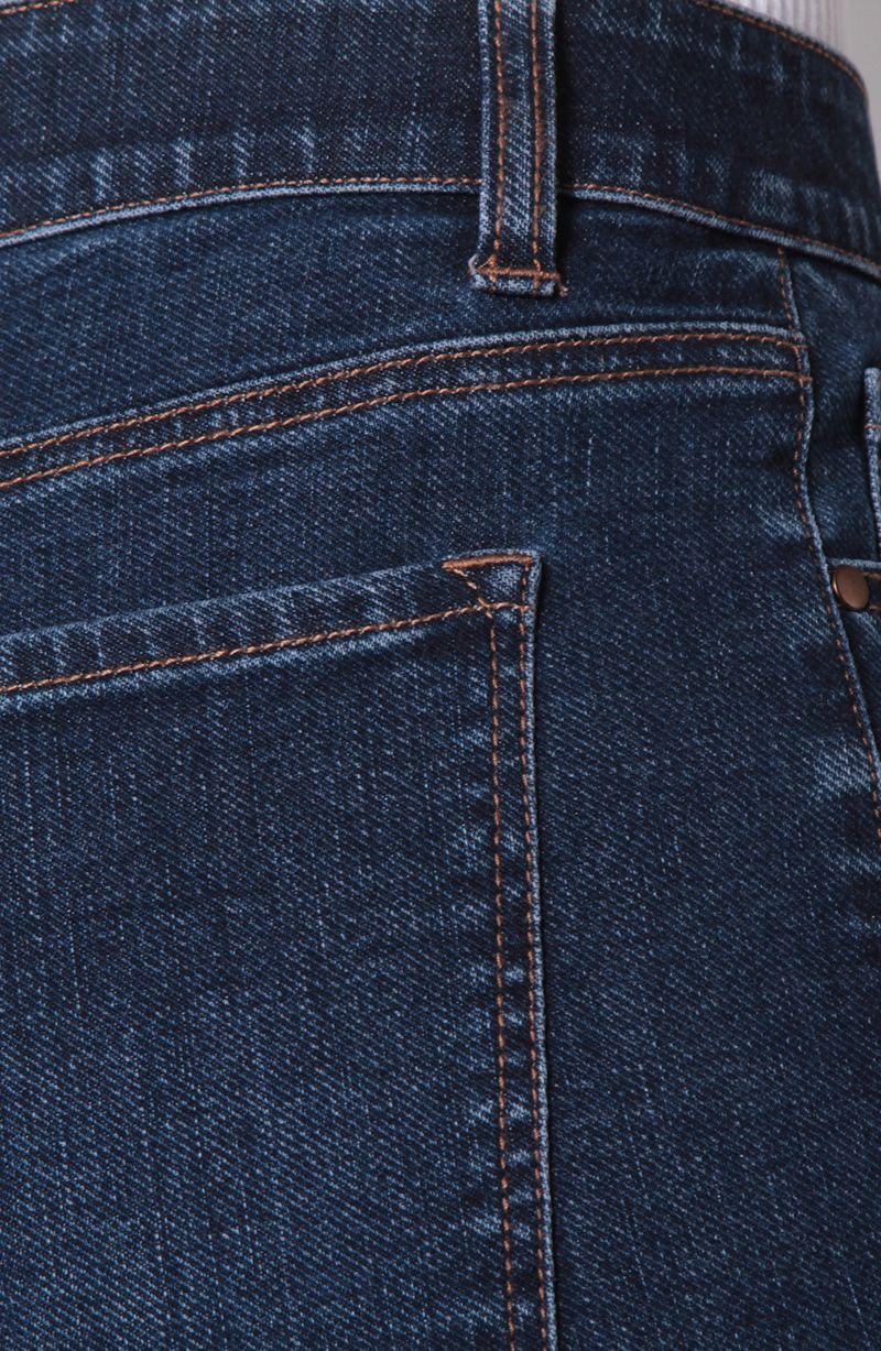 Jeans Recto Roll Up Tiro Alto Pretina Basica  1 Boton-3