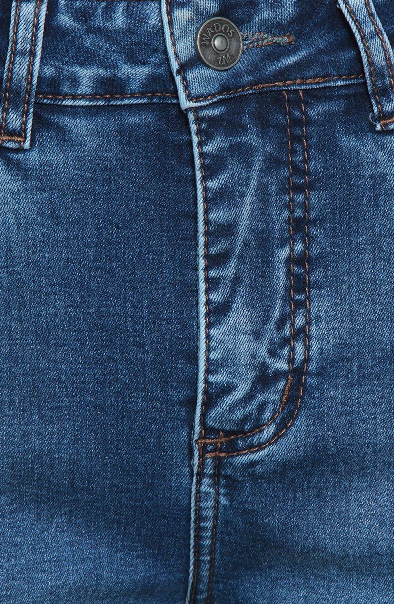 Jeans Basico Recto Tiro Alto Pretina  Un Boton-2