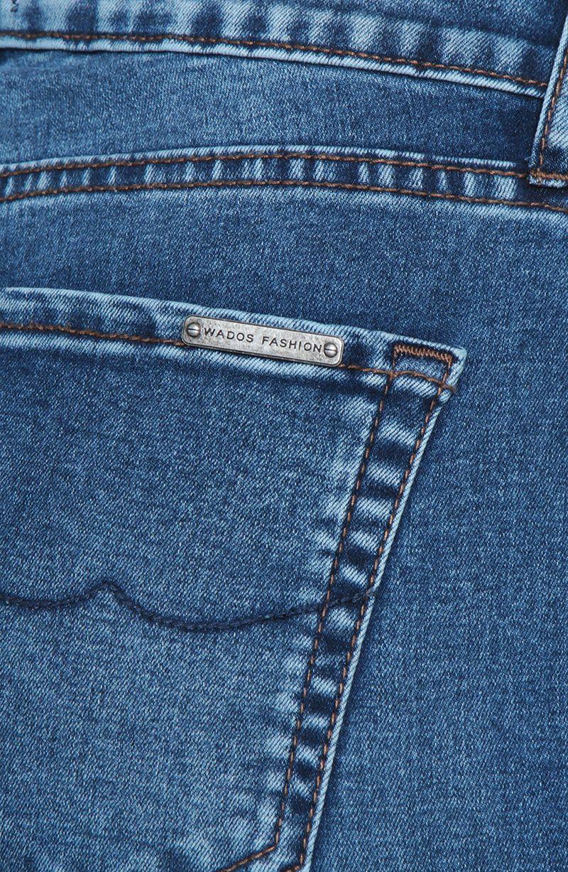 Jeans Basico Recto Tiro Alto Pretina  Un Boton-4