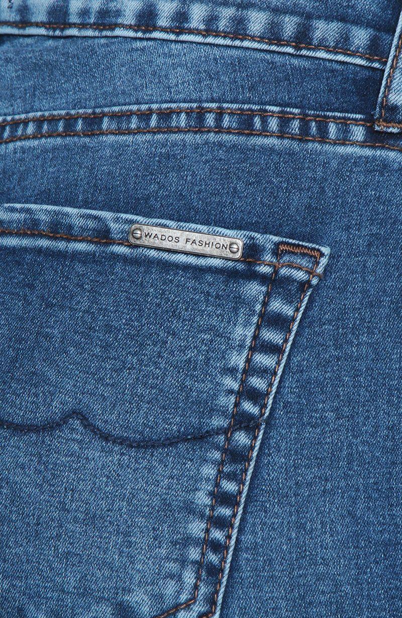 Jeans Basico Recto Tiro Alto Pretina  Un Boton-4