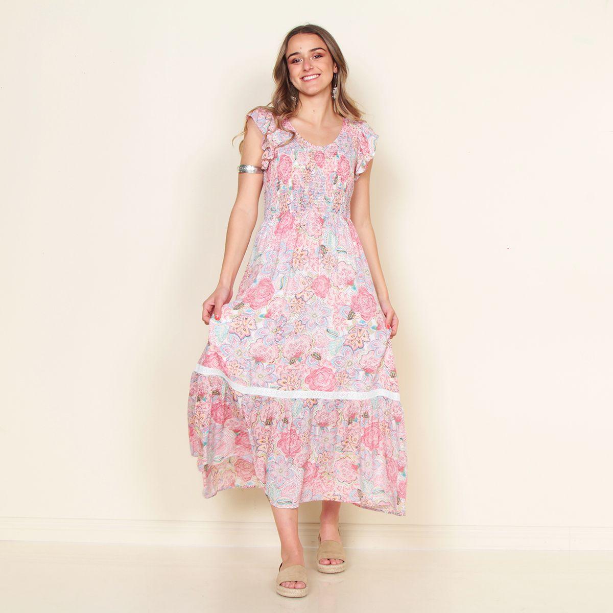 Vestido  Sin Manga Estampado Escote V-3