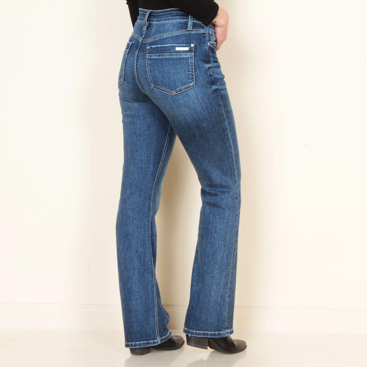 Jeans Tiro Alto Pretina Basica 1 Boton Recto-1