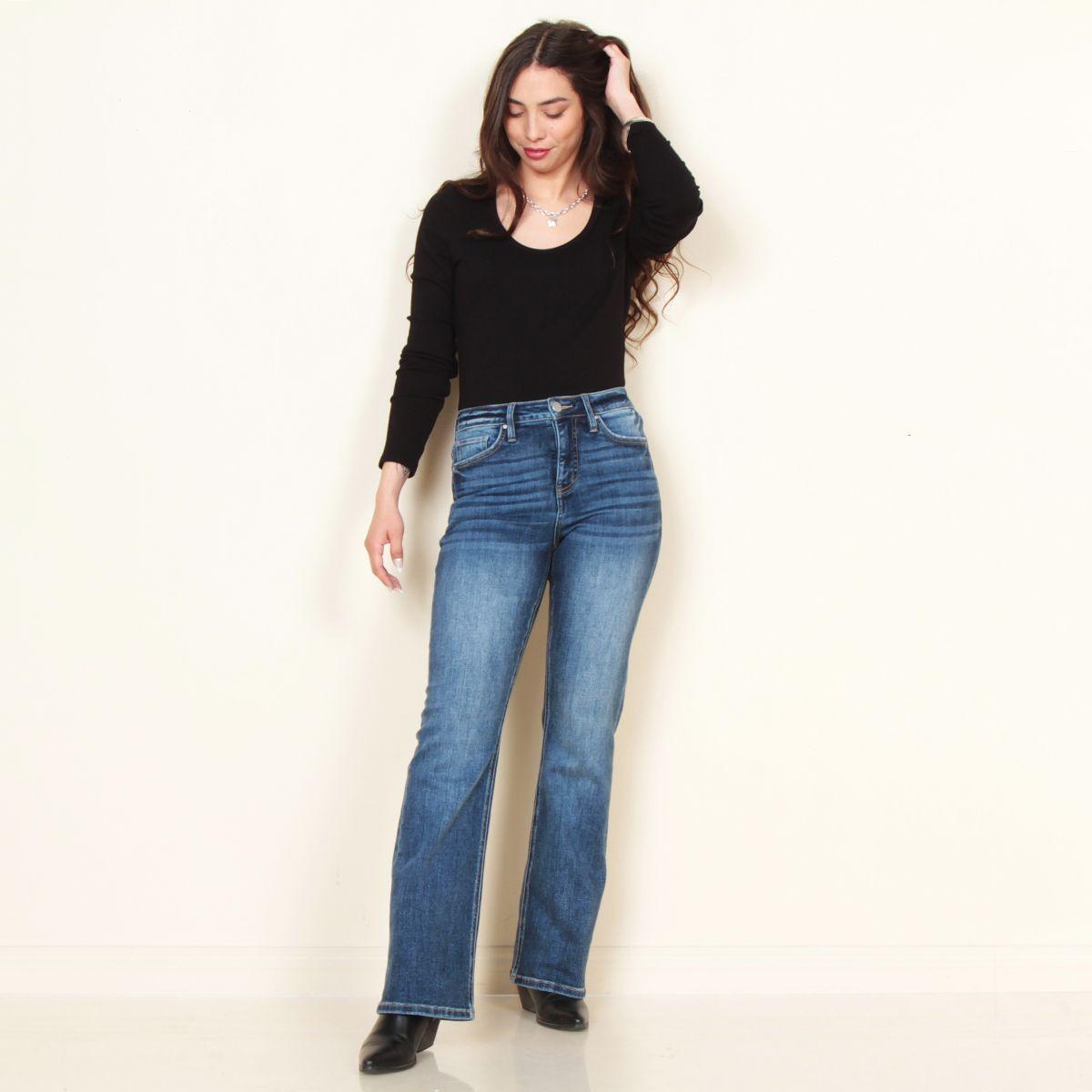 Jeans Tiro Alto Pretina Basica 1 Boton Recto-3