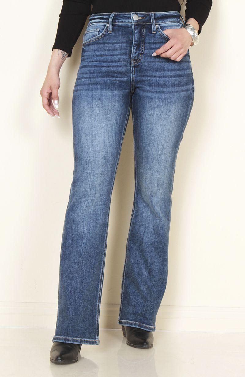 Jeans Tiro Alto Pretina Basica 1 Boton Recto-0