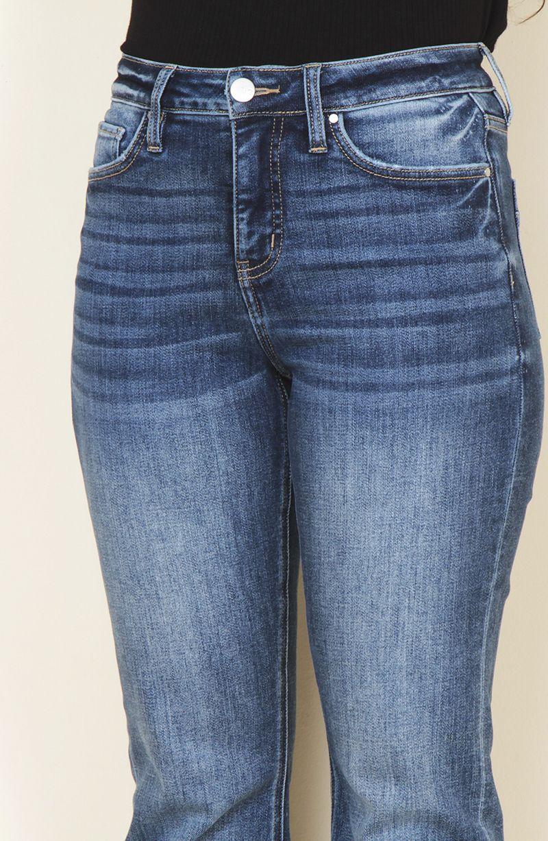 Jeans Tiro Alto Pretina Basica 1 Boton Recto-1