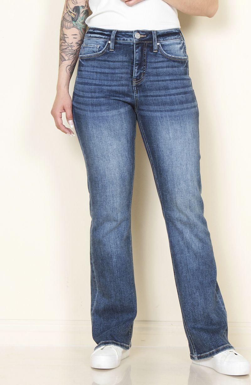 Jeans Tiro Alto Pretina Basica 1 Boton Recto-6