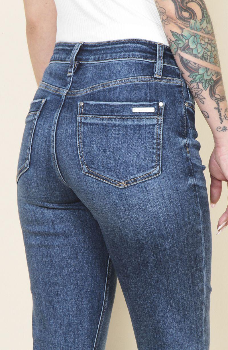 Jeans Tiro Alto Pretina Basica 1 Boton Recto-9