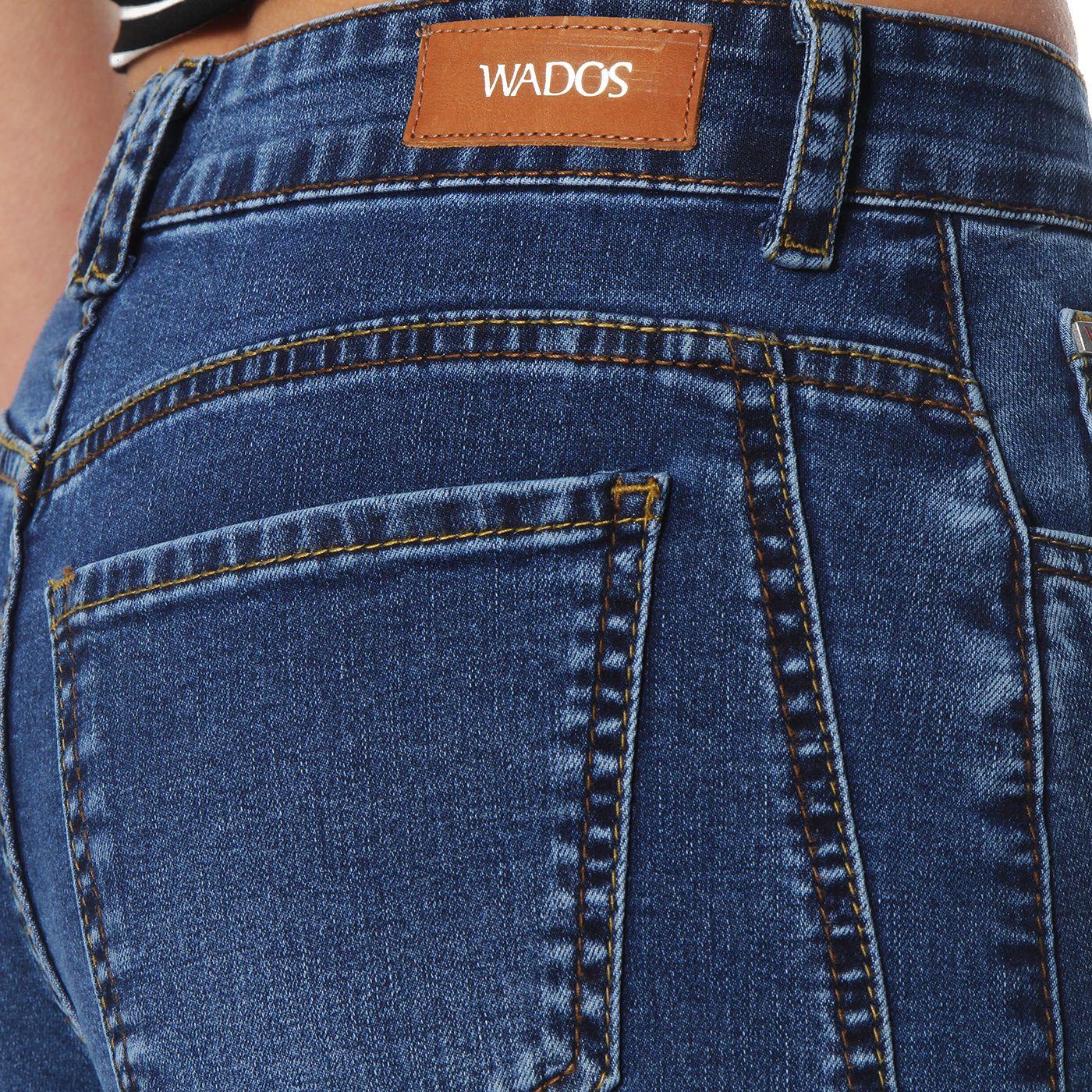 Jeans Wide Leg Tiro Alto Costadillo Pretina Basica 1 Boton Tachas-8