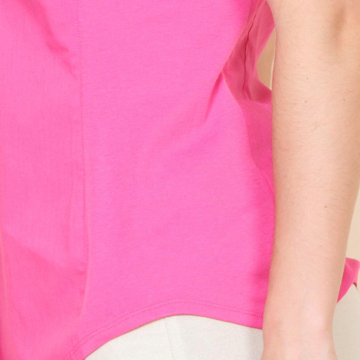 Blusa Sin Manga Solida Con Rib En Costado-3