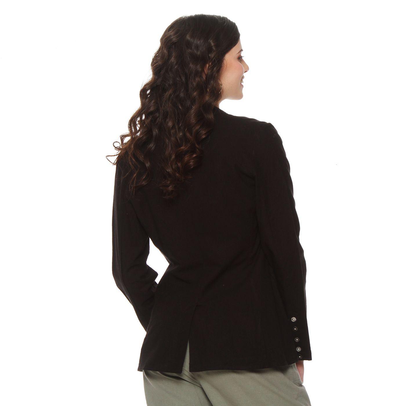 Blazer Manga Larga Lino Con Bolsillos-7