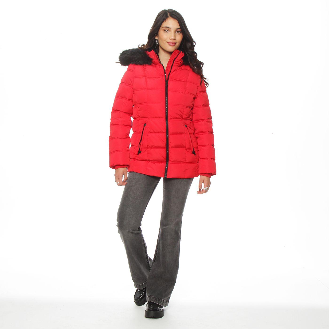 Parka Manga Larga Con Aplicacion En Capucha Cierre En Delantero-4