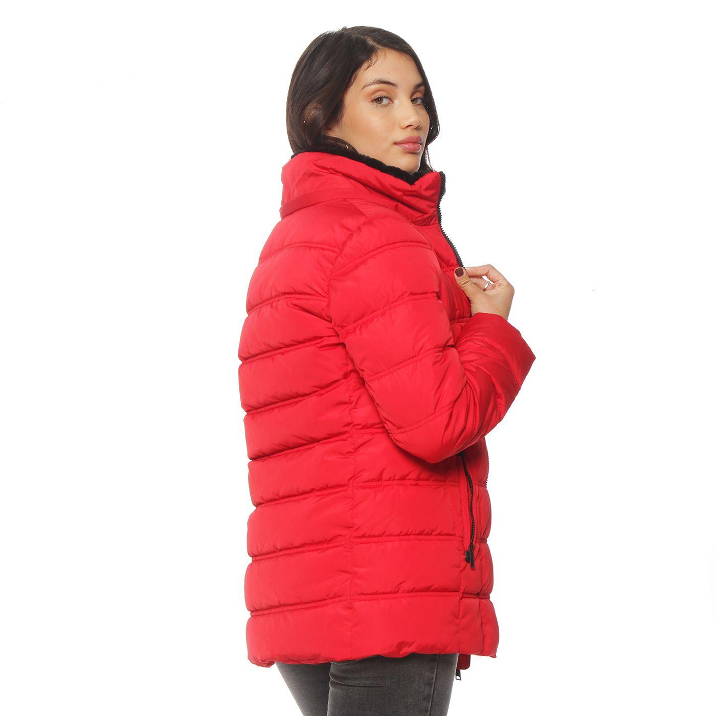 Parka Manga Larga Con Aplicacion En Capucha Cierre En Delantero-6