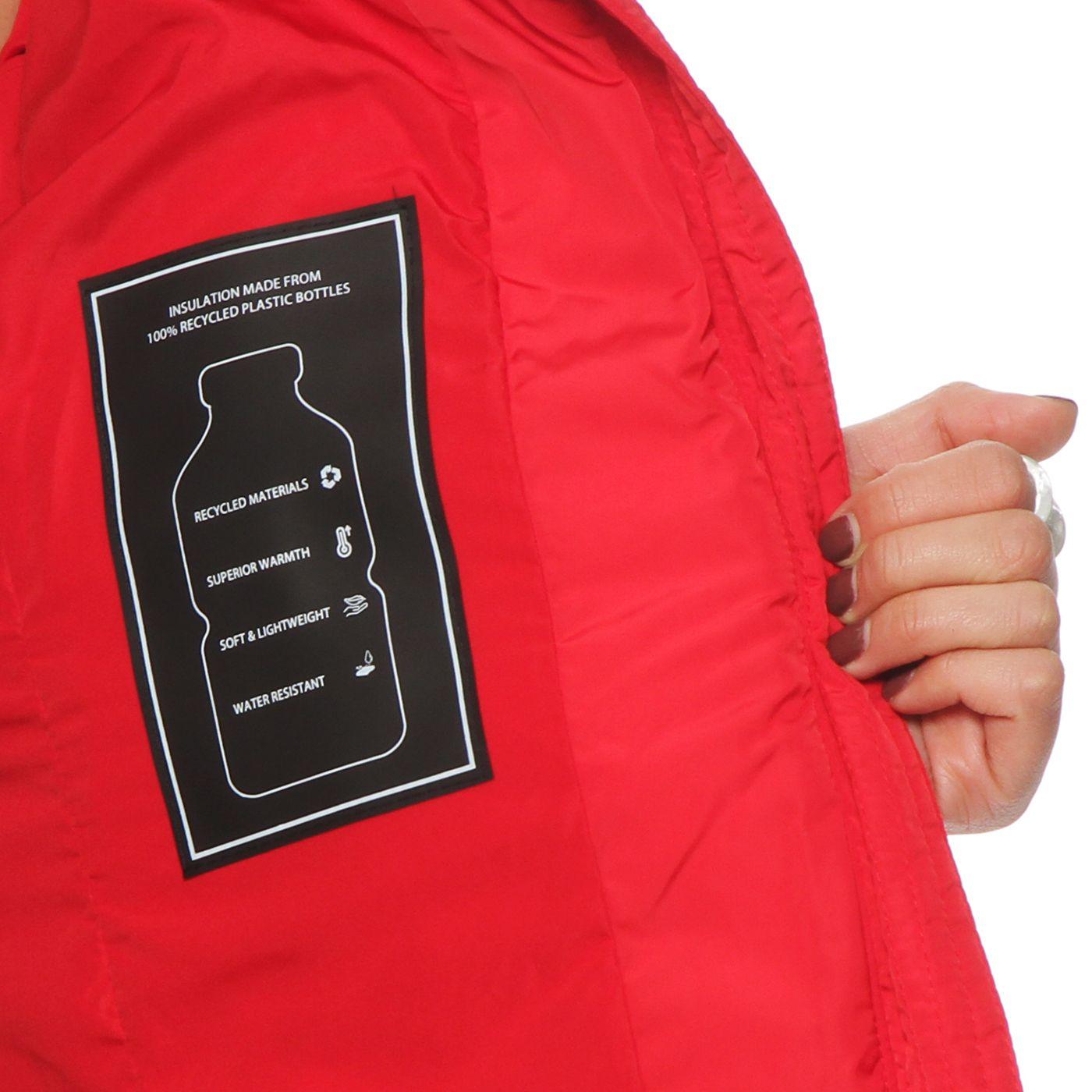 Parka Manga Larga Con Aplicacion En Capucha Cierre En Delantero-7