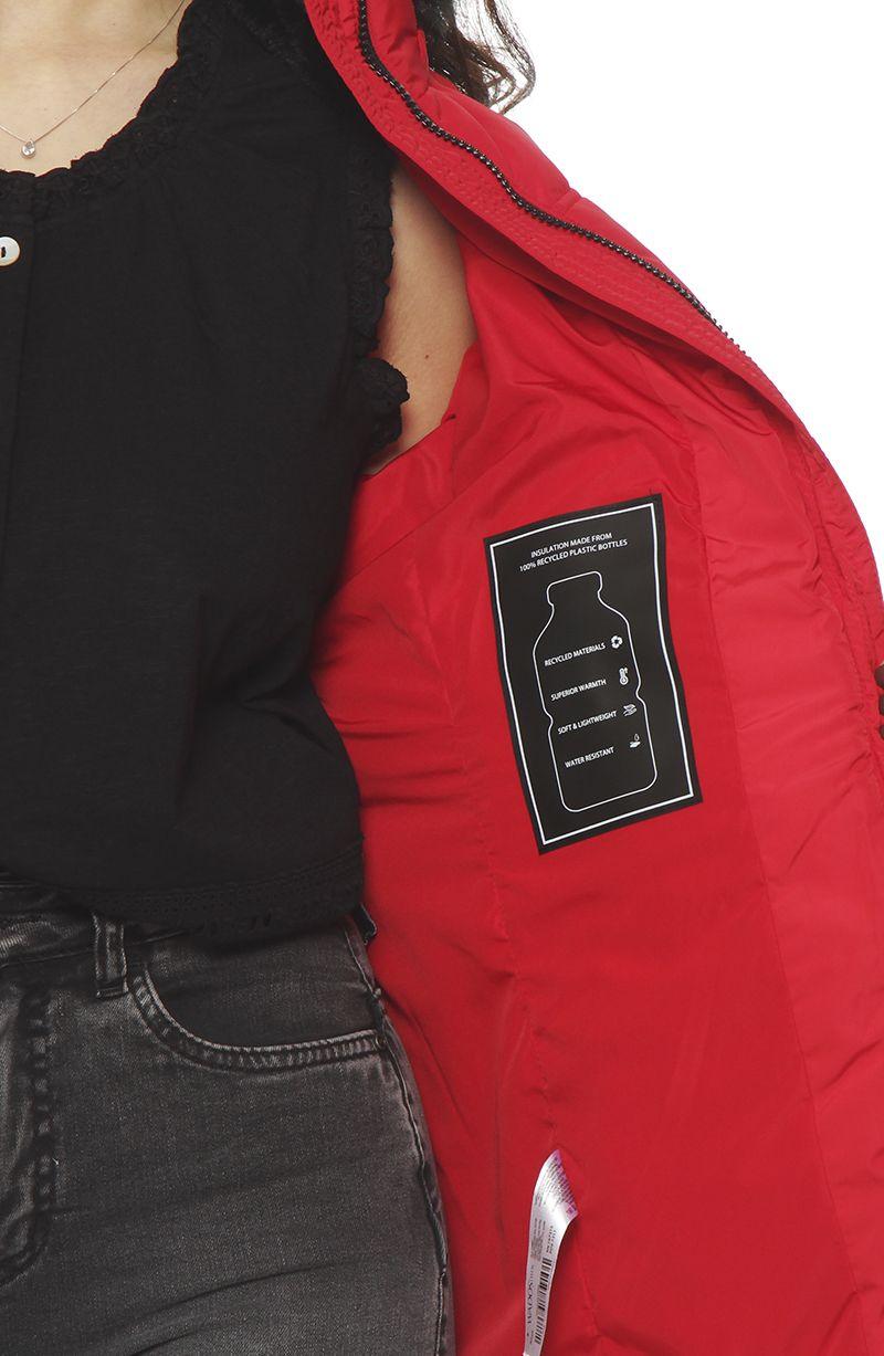 Parka Manga Larga Con Aplicacion En Capucha Cierre En Delantero-6