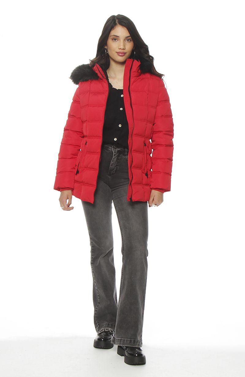 Parka Manga Larga Con Aplicacion En Capucha Cierre En Delantero-8