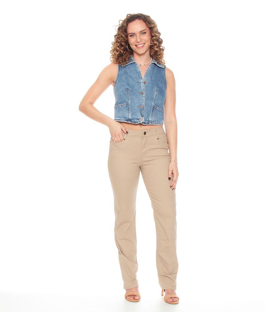 Pantalon  Recto Color  Pretina 1 Boton-3