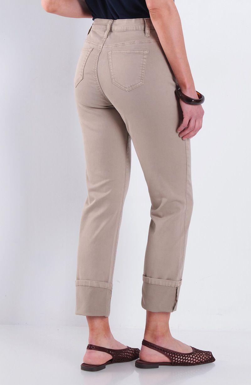 Pantalon Recto Roll Up Tiro Alto Pretina Basica 1 Boton-6
