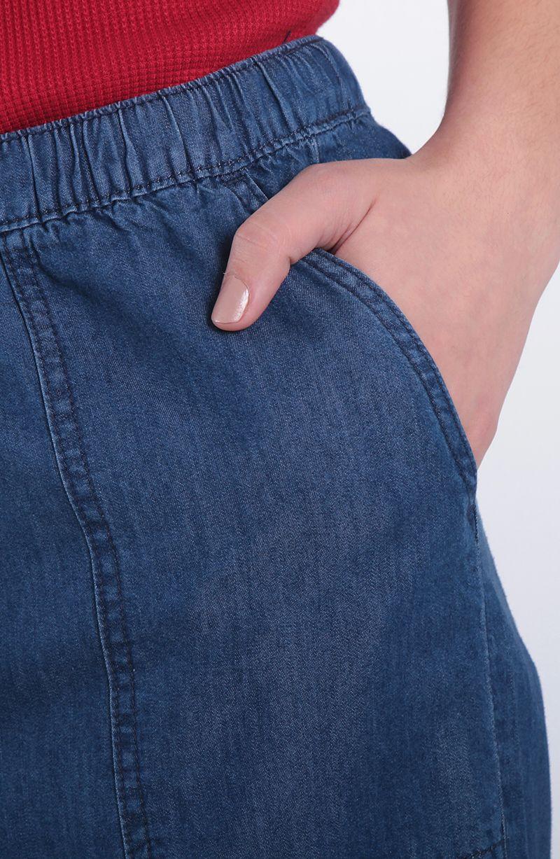 Pantalon Crop Tiro Alto Pretina Elasticada-4