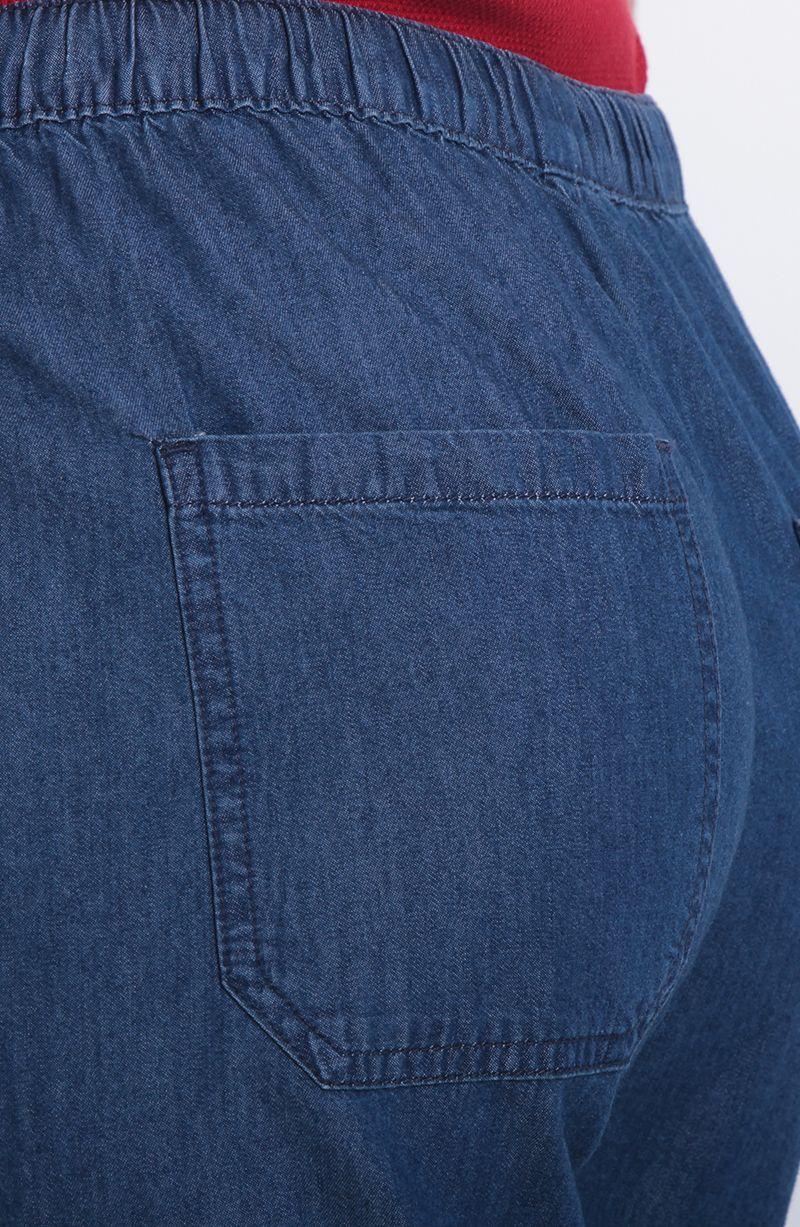 Pantalon Crop Tiro Alto Pretina Elasticada-7
