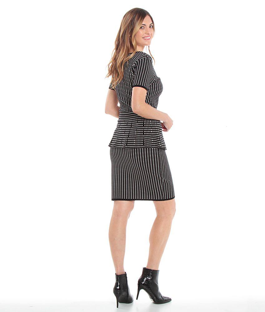Vestido Cuadrille Con Volante E Cintura-1