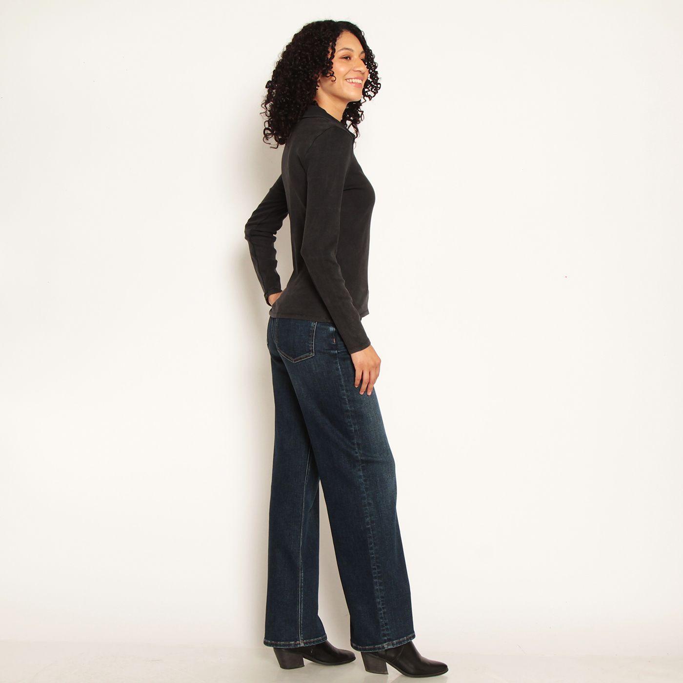 Polera Manga Larga Acid Wash Con Cierre En Escote-5