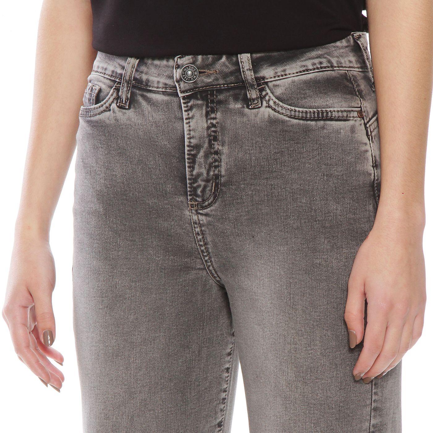Jeans Recto Tiro Alto Pretina Basica 1 Boton Basta Despegada-2