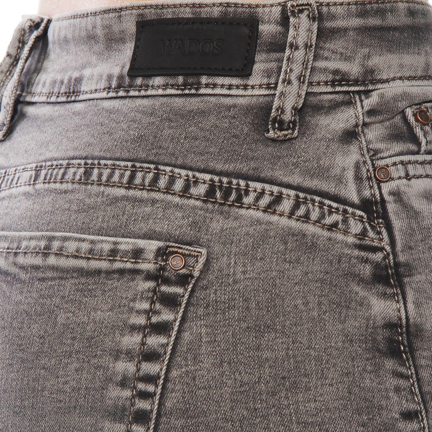 Jeans Recto Tiro Alto Pretina Basica 1 Boton Basta Despegada-9